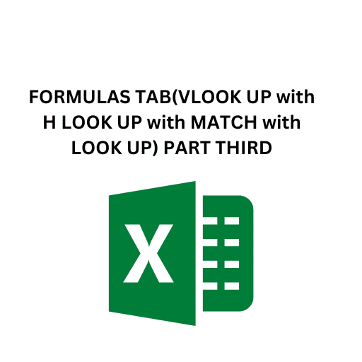 23.FORMULAS TAB(VLOOK UP with H LOOK UP with MATCH with LOOK UP) PART THIRD